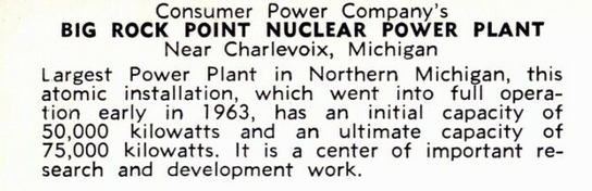 Big Rock Point Nuclear Power Plant - Old Postcard (newer photo)